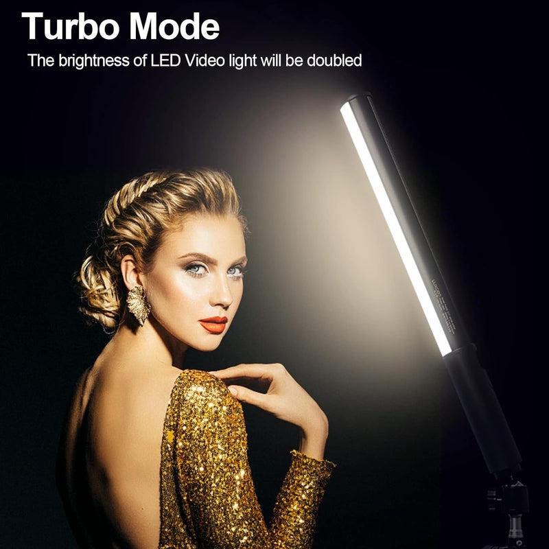 LUXCEO RGB LED Video Light Wand, Handheld Photography Light Stick with Remote Control, Dimmable 2500K-6500K CRI97+ Full-Color LED Light with 2500mAh Built-in Battery, 12 Light Scenes - Image 4